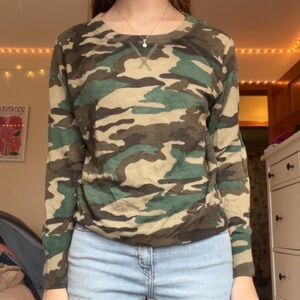 J. Crew Camouflage Knit Sweater